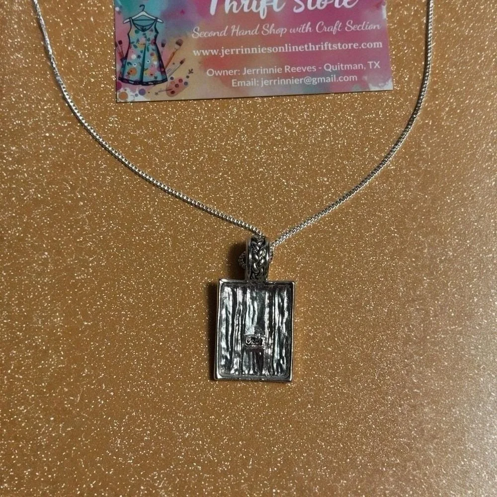 Braided Design Men's Dog‎ Tag Pendant Necklace